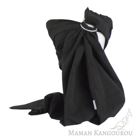 Porte Bebe Echarpe A Anneaux Noire Taille Plus Maman Kangourou Walmart Canada