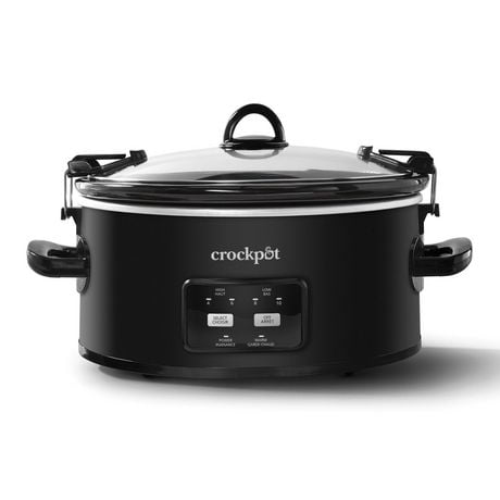 Crock-Pot 6-Quart Cook & Carry Slow Cooker, One-Touch Control, 5.7 L