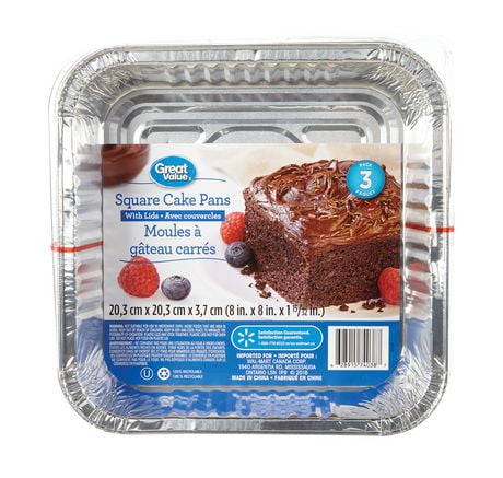 Great Value Square Cake Pans with Lids | Walmart Canada