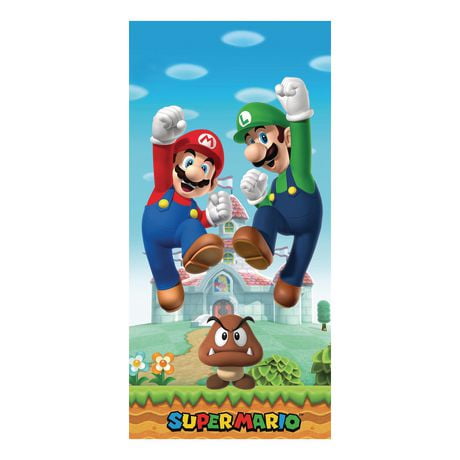 Super Mario "Play for Leaps" Beach Towel, Super Mario Beach Towel