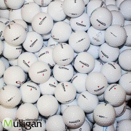 Mulligan - 50 Pinnacle mix model 5A Recycled Used Golf Balls, White