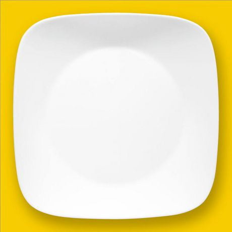 Corelle® Studio Pure White Dinner Plate, 10.5" Square Dinner Plate