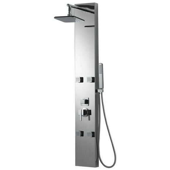 Rectangle Wall Mount CUPC Approved Stainless Steel Shower Panel In Chrome Color AI-11042