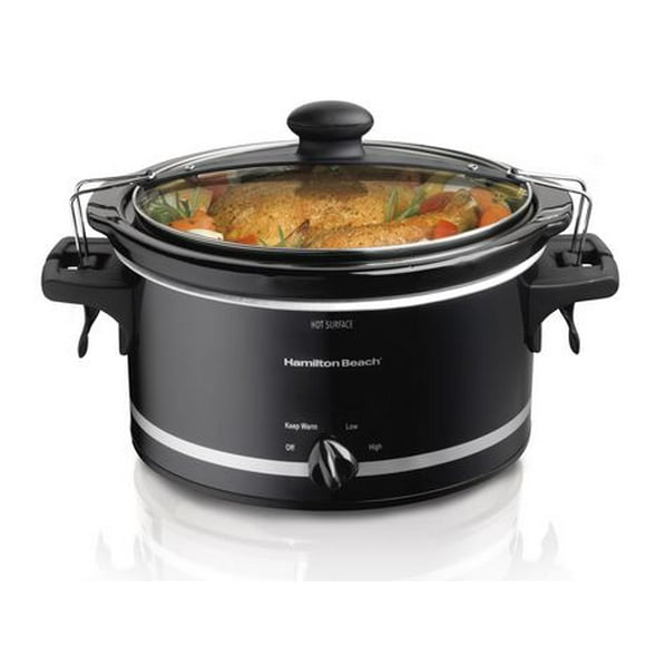 Hamilton Beach Stay or Go 4 Quart Slow Cooker 33245C, Ideal for 1 or 2 people