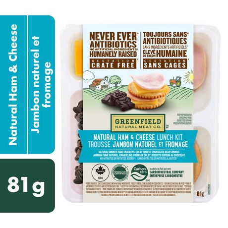 Greenfield Natural Meat Co Natural Ham & Cheese Lunch Kit, 81 g