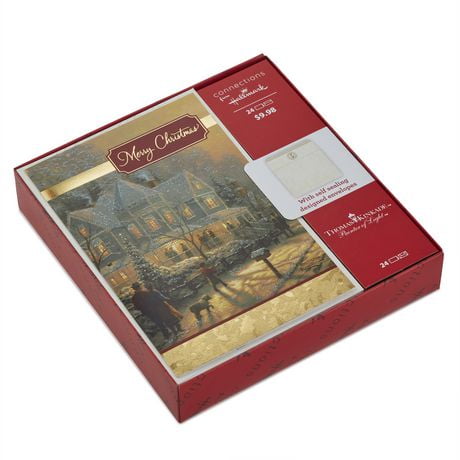 Hallmark Thomas Kinkade Box of 16 Christmas Card plus 17 ...