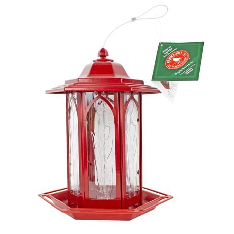 Perky-Pet Brick Red Gazebo Feeder