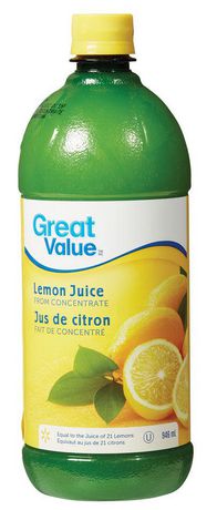 Great Value Lemon Juice From Concentrate | Walmart.ca