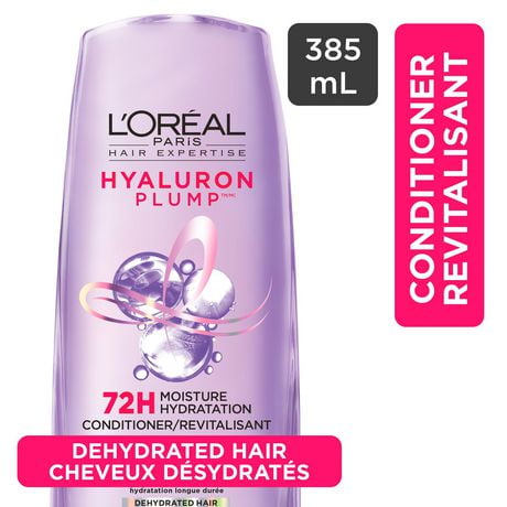 L'Oreal Paris Hair Expertise Hyaluron Plump Conditioner, with Hyaluronic Acid, 385ml, Rehydrating conditioner