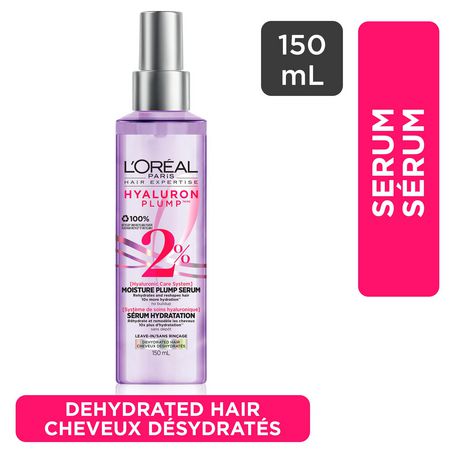 L'Oreal Paris Hair Expertise Hyaluron Plump 2% Moisture Plump Serum, with  Hyaluronic Acid, 150ml | Walmart Canada