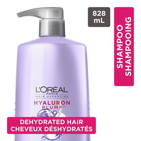 L'Oréal Paris Hair Expertise Hyaluron Plump Shampooing avec Acide Hyaluronique, 828ml Shampooing Hydratant, 828ml