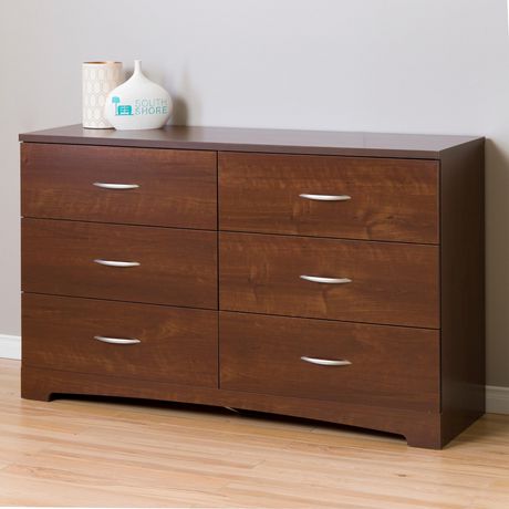 South Shore Soho 6 Drawer Double Dresser Sumptuous Cherry