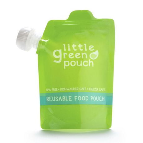 Little Green Pouch - Pochette réutilisable pour aliments - Paquet de 4 (210 ml)