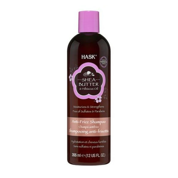 HASK® Shea Butter & Hibiscus Oil Anti-Frizz Shampoo 355ml