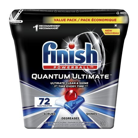 Finish Dishwasher Detergent Pods, Quantum Ultimate, Fresh, 72 Tablets