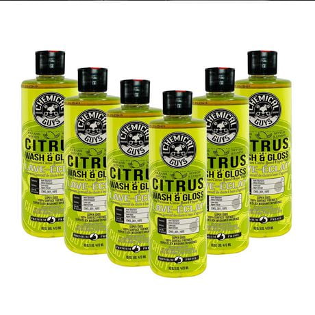 Chemical Guys Citrus Wash & Gloss Concentrated Shampoo 6 Pack