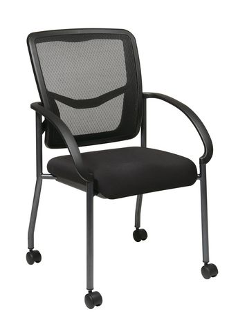 ProGrid Back Visitors Chair with Casters, Black | Walmart Canada