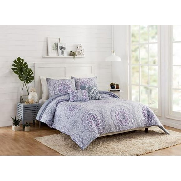 JS MERIDA MEDALLION 5PC COMFORTER SET K