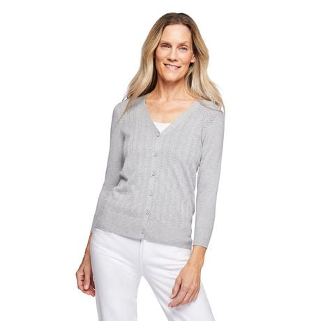 Iyla Women's Pointelle Knit Cardigan - Walmart.ca