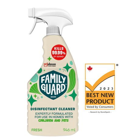 Family Guard nettoyant désinfectant, Tue 99,99 % des germes, Parfum frais 946 mL, parfum frais