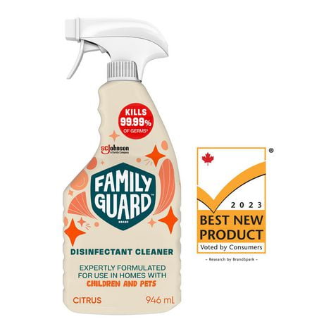 Family Guard nettoyant désinfectant, Tue 99,99 % des germes, Parfum d'agrumes 946 mL
