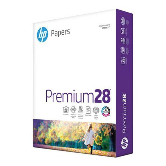 HP Premium28 Printer Paper, 8.5x11 Paper, 28lb, 1 Ream