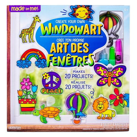 Trousse de création d'art Crée ton propre art pour les fenêtres de Made by Me 6 ans et plus