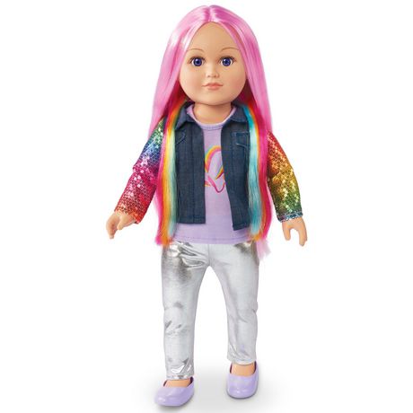 My Life As Amora Poseable 18-Inch Doll, Pink Hair, Purple Eyes