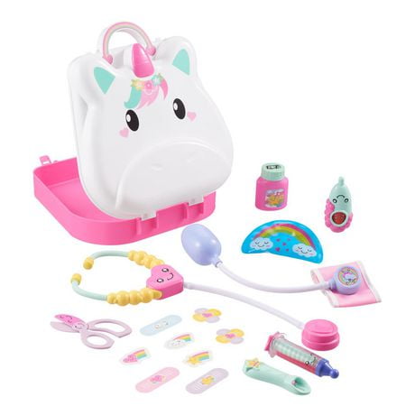 My Sweet Baby 17-Piece Unicorn Doctor Play Set for Baby Dolls