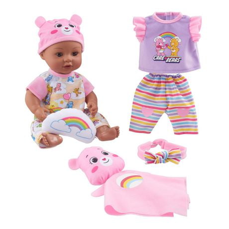 My Sweet Baby Care Bears Baby Doll Play Set, Dark Skin Tone, Recommended for children ages 2 and up.