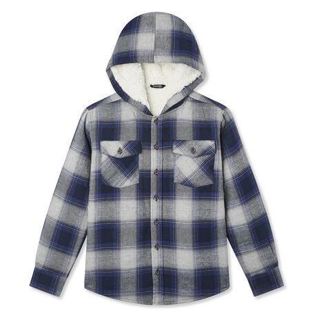 George Boys' Sherpa Lined Flannel Shirt | Walmart Canada