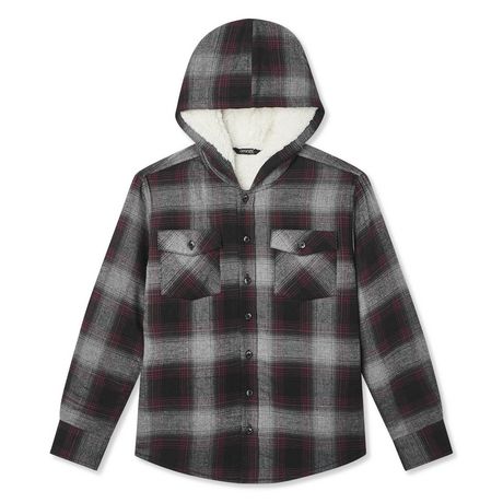 youth sherpa lined flannel shirt