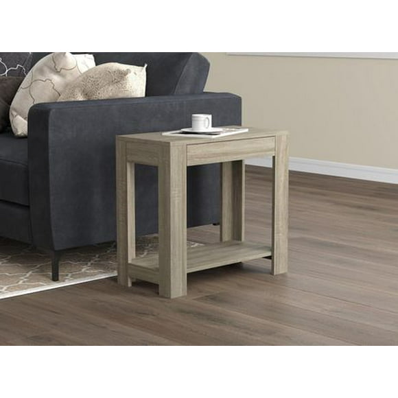 Safdie & Co. Accent Table Dark Taupe With Drawer