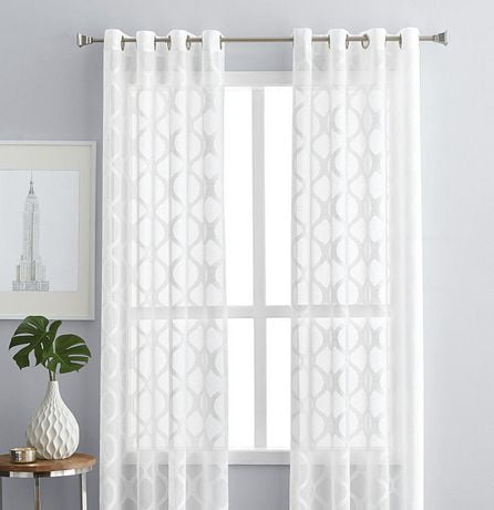 hometrends Sheer White Window Panel | Walmart Canada