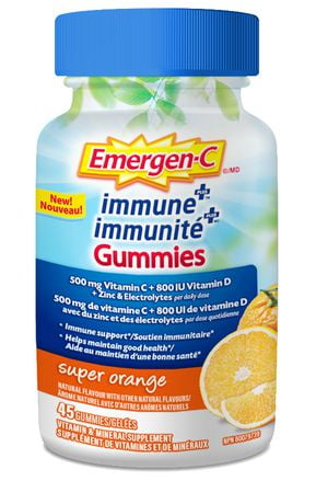 Emergen-C Immune+ (45 Count) Super Orange Flavour, 45 Count - Walmart.ca