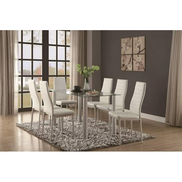 Topline Home Furnishings White 5pc Dining Set