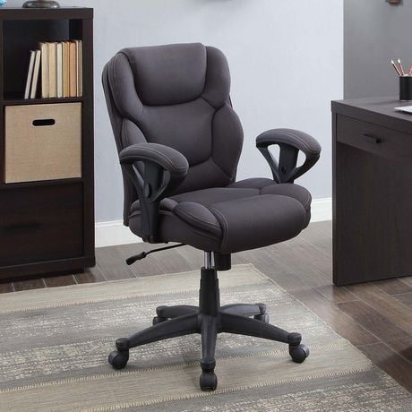 Serta Big & Tall Fabric Manager Office Chair, Supports up to 300 lbs, Grey