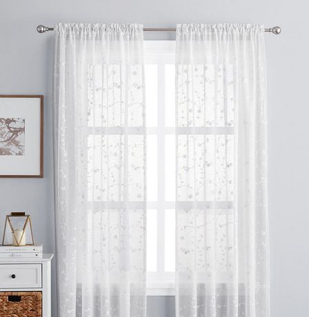 hometrends Sheer White Window Panel | Walmart Canada