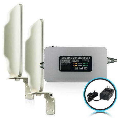 SmoothTalker X2 High Power Booster For Buildings - 2 High Gain Directional Antennas