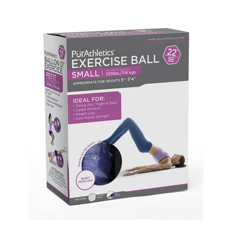 PurAthletics Exercise Ball 55cm