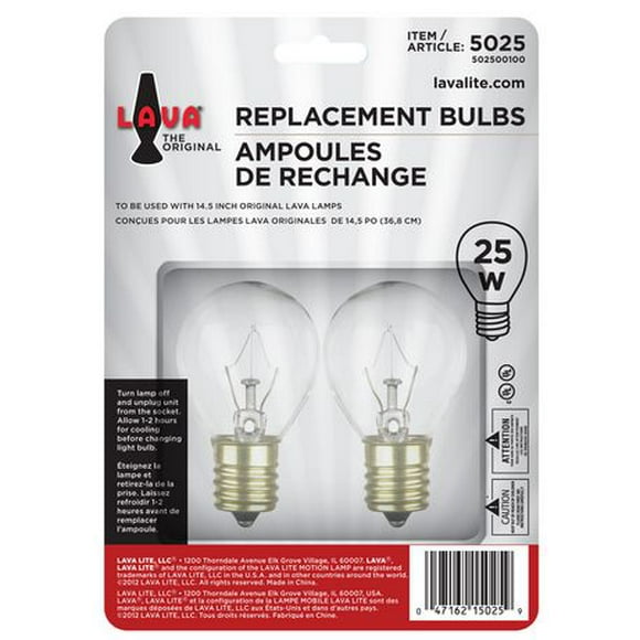 Lava 25 Watt Light Bulb, Fits 14 1/2" Lava lamp