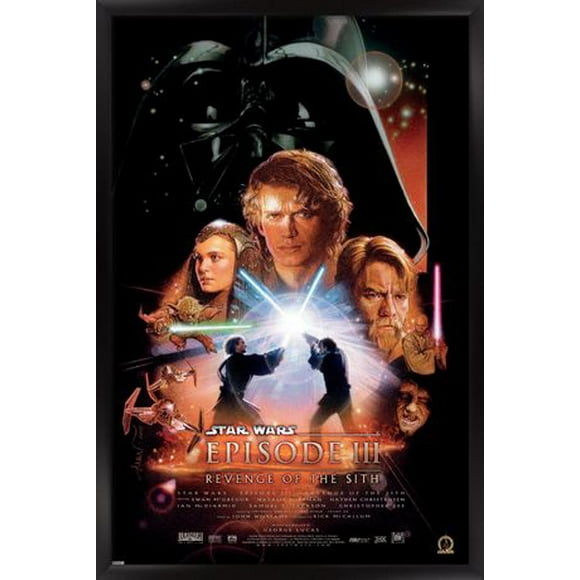 24X36 Star Wars: Revenge of the Sith - One Sheet Wall Poster, 24" x 36" Framed