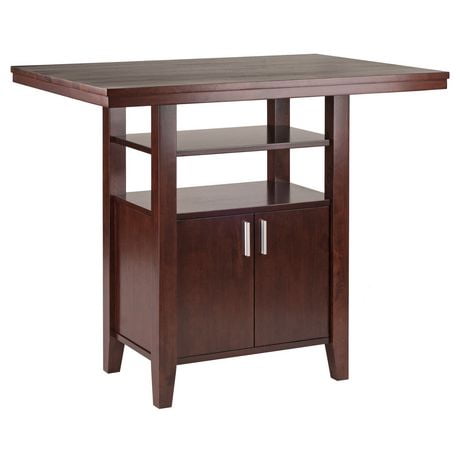 Winsome Albany High Table in Walnut Finish