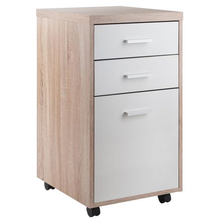 Winsome Kenner Mobile File Cabinet 3 Drawers Reclaimed Wood White Finish Walmart Canada