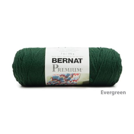 Bernat® Premium™ Yarn, Acrylic #4 Medium, 7oz/198g, 360 Yards, Acrylic #4 Medium Yarn