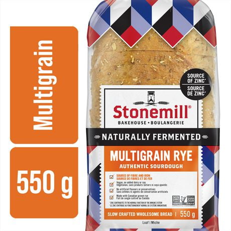 Stonemill® Authentic Sourdough Rye Multigrain Sliced Bread, 550 g