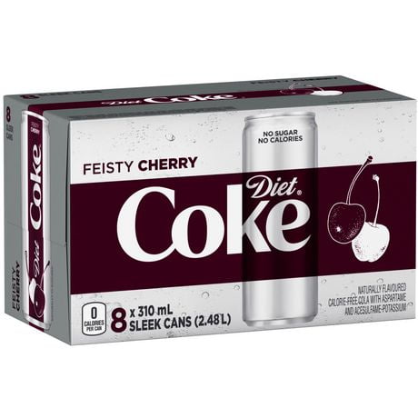 Diet Coke® Feisty Cherry 310mL Cans, 8 Pack | Walmart Canada