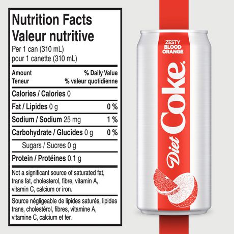 Diet Coke® Zesty Blood Orange 310mL Cans, 8 Pack | Walmart ...