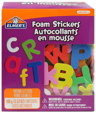 Elmer's Foam Stickers, Round Letters - Walmart.ca