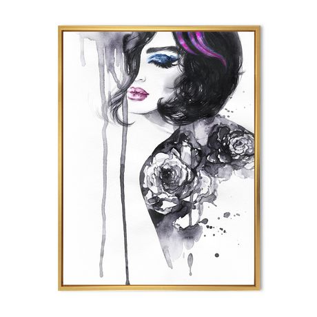 Designart Painting Female Portrait FLOAT FRAME WALL ART | Walmart Canada